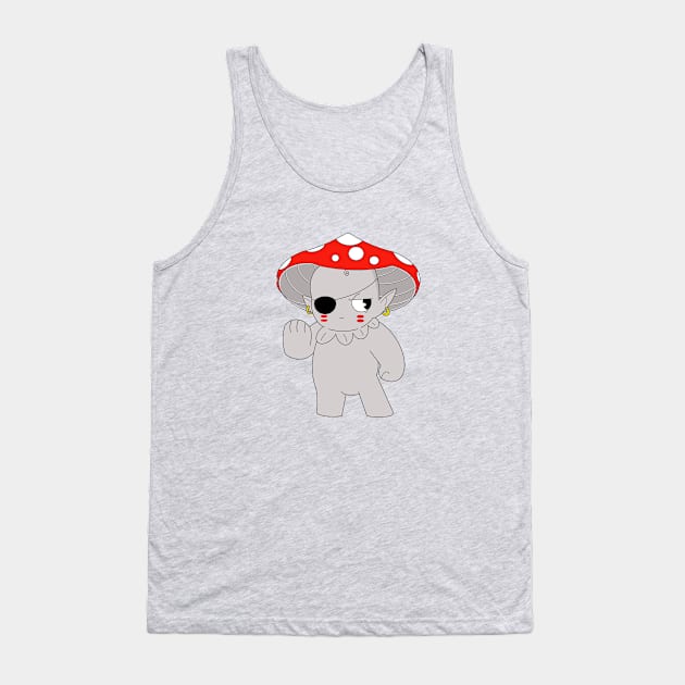 Red Mushroom Warrior Tank Top by garciajey